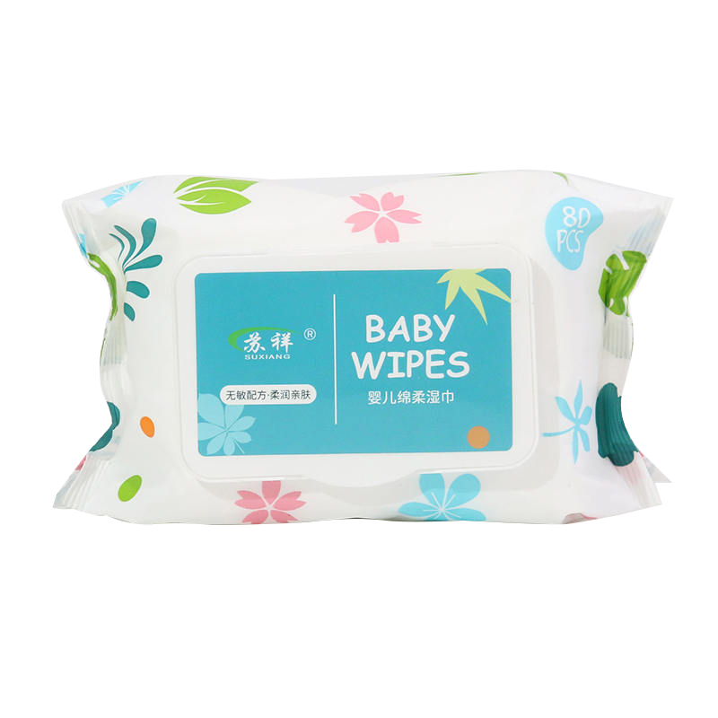 99% uisce íonaithe wipes leanbh bog milis sábháilte do chraiceann íogair 80pcs 