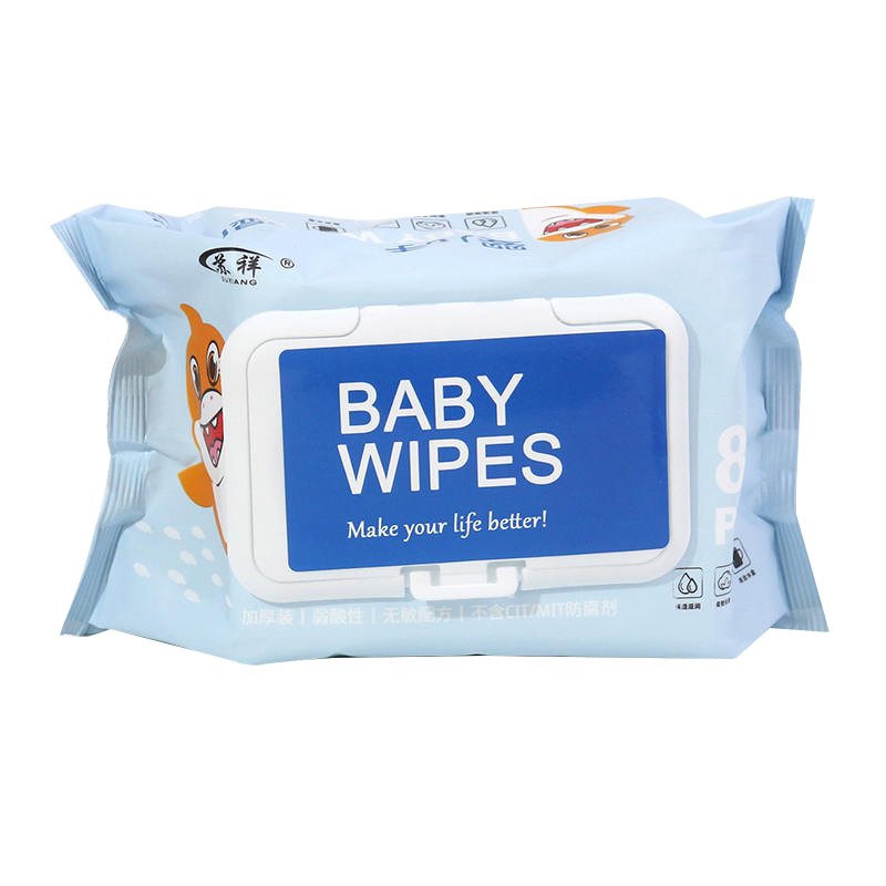 Wipes leanbh bunaithe ar uisce agus saor ó alcól 10pcs 40pcs 80pcs roghnach le haghaidh aghaidh